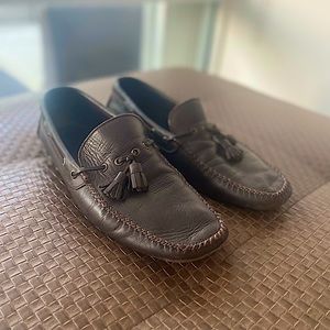 Carolina Herrera Brown Leather Loafers. Size 10.